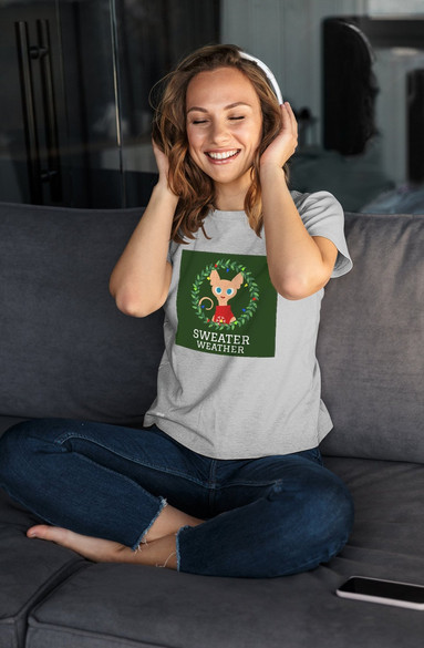 Bluzka damska z naszywką Sweater weather