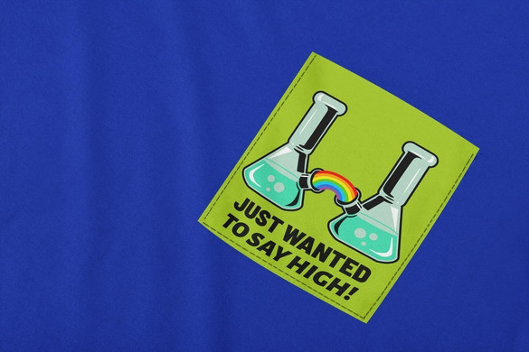 Koszulka z kieszonką JUST WANTED TO SAY HIGH