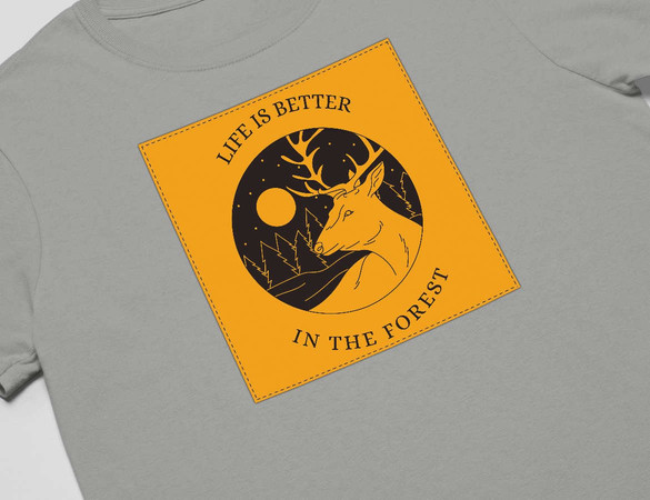 Koszulka z naszywką Life is better...