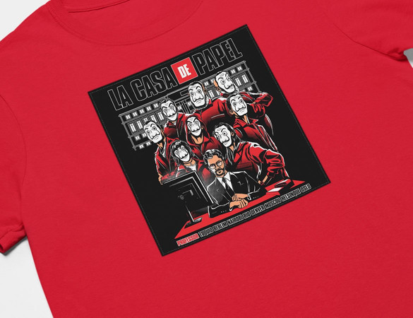 Koszulka z naszywką Dom z papieru 02