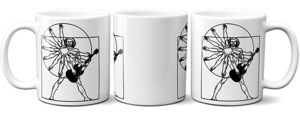 Kubek Da Vinci guitar man na Prezent +imię