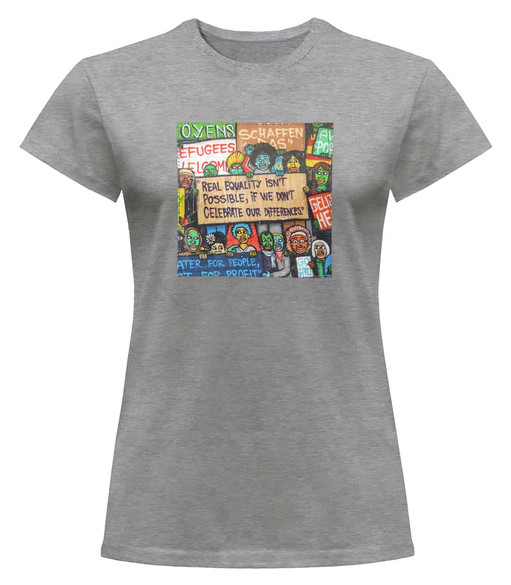 Bluzka damska z naszywką Anti Racism