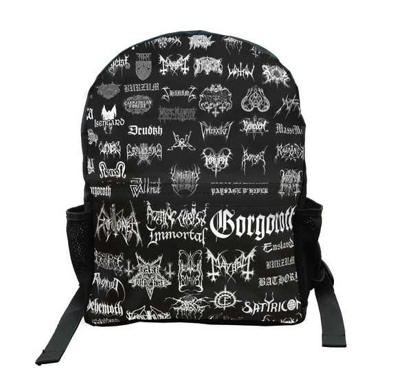 Plecak Szkolny BLACK METAL BANDS Dodaj napis!