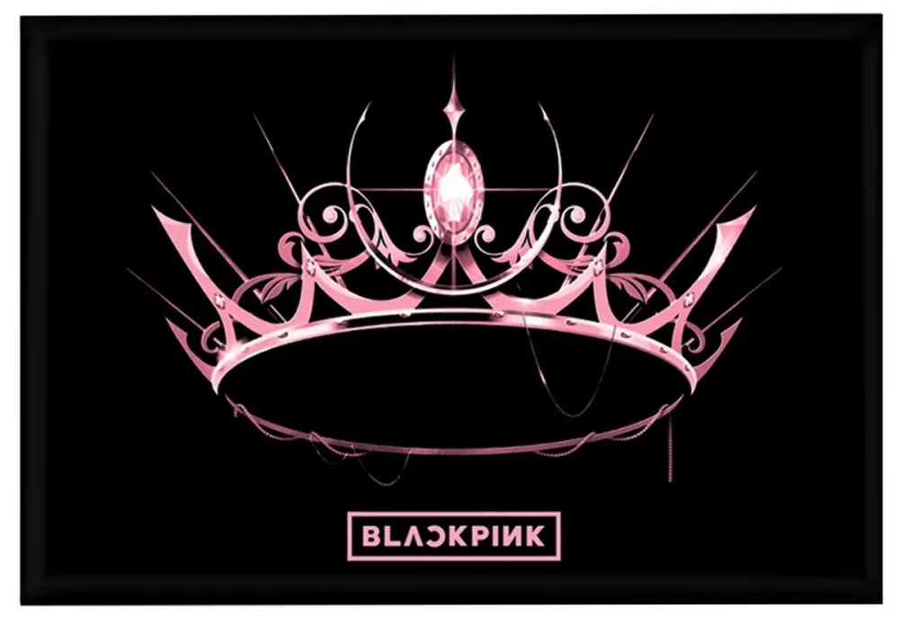 Magnes BlackPink pink crown The Album cover