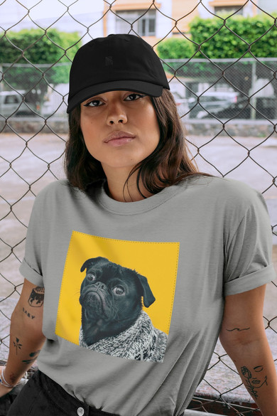 Koszulka z naszywką Pug