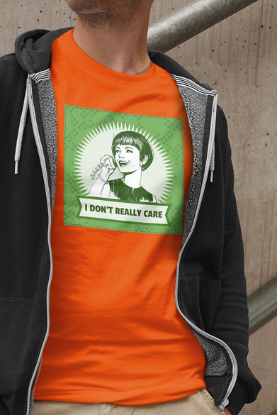 Koszulka z naszywką I don't really care