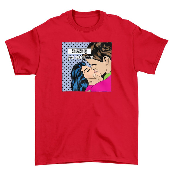 Koszulka z naszywką na Walentynki TWÓJ NAPIS