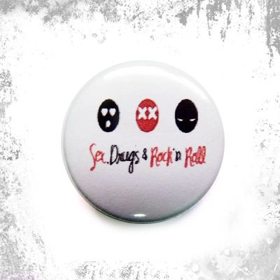 Przypinka SEX, DRUGS, ROCK'N'ROLL