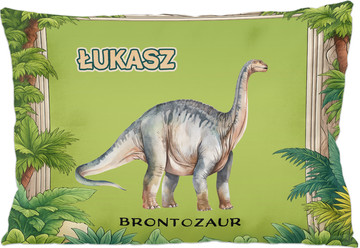 Poduszka Dinozaury Brontozaur z imieniem na zamówienie