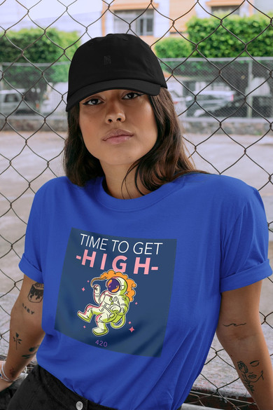 Koszulka z naszywką Time to get high