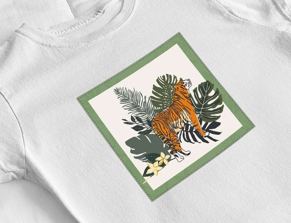 Bluzka damska z naszywką Tiger/Nature