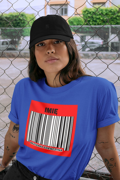 Koszulka z naszywką na Walentynki TWÓJ NAPIS