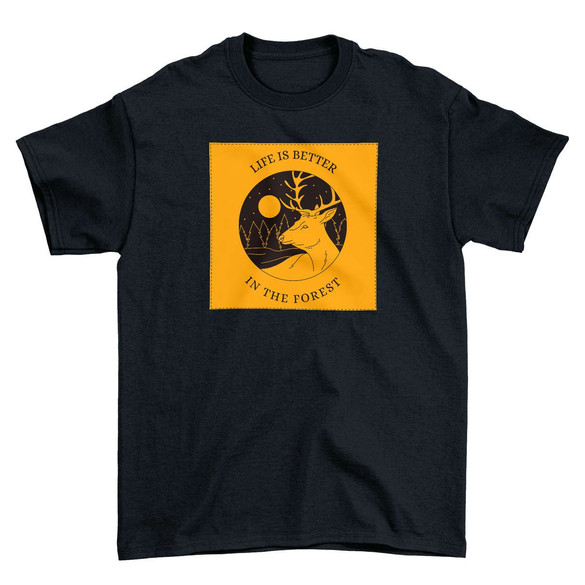 Koszulka z naszywką Life is better...