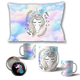 JEDNOROŻCE Zestaw poduszka kubek WZORY+GRATIS