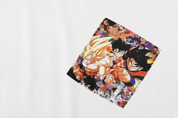Koszulka z kieszonką DRAGON BALL POSTACIE