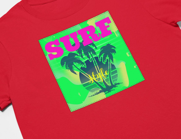 Koszulka z naszywką Surf