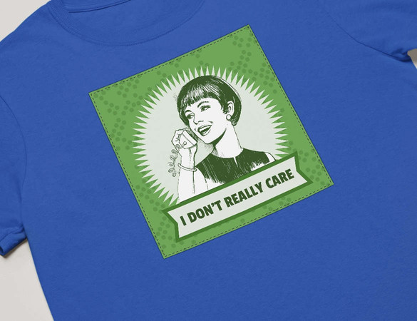Koszulka z naszywką I don't really care