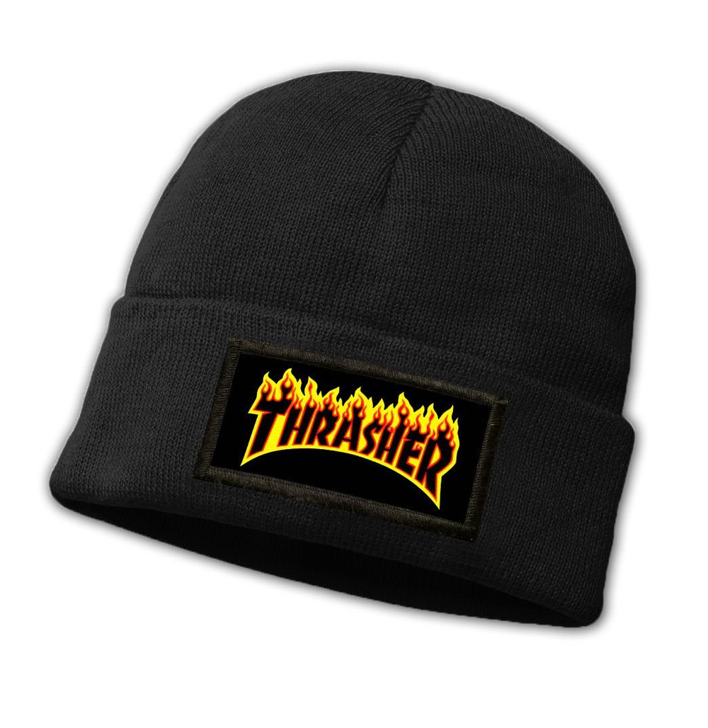 Czapka zimowa z naszywką THRASHER