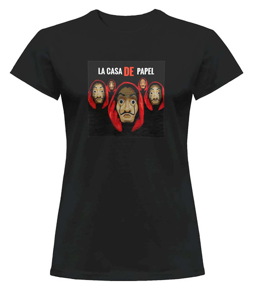 Bluzka damska z naszywką Dom z papieru 02