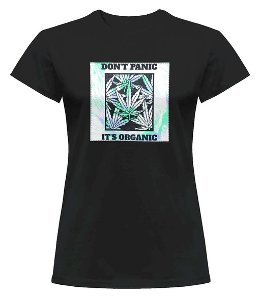 Bluzka damska z naszywką Don't panic
