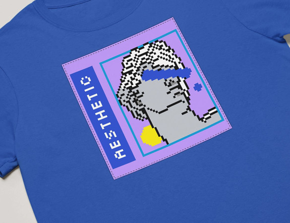 Koszulka z naszywką Aesthetic