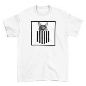 Koszulka z naszywką Cat pocket