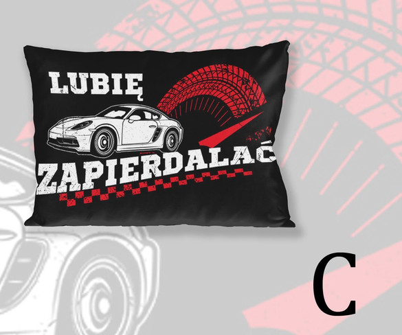 Poduszka LUBIĘ ZAPIE*DALAĆ  60x40cm WZORY