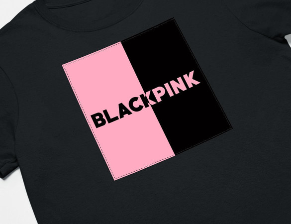 Koszulka z naszywką BLACKPINK logo