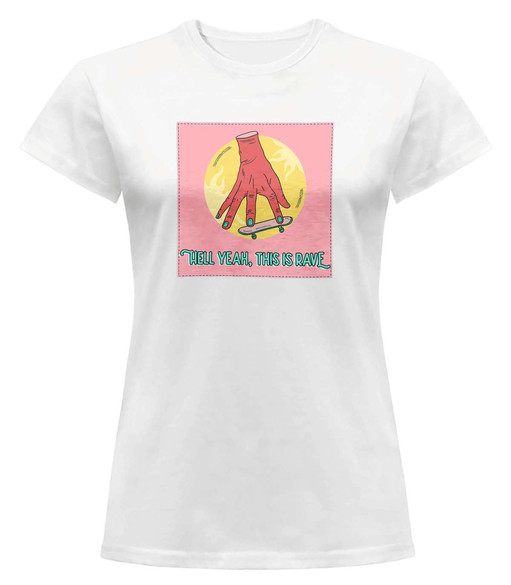 Bluzka damska z naszywką Hell yeah,this is rave