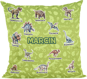 Poduszka Dinozaury różne - z imieniem dziecka