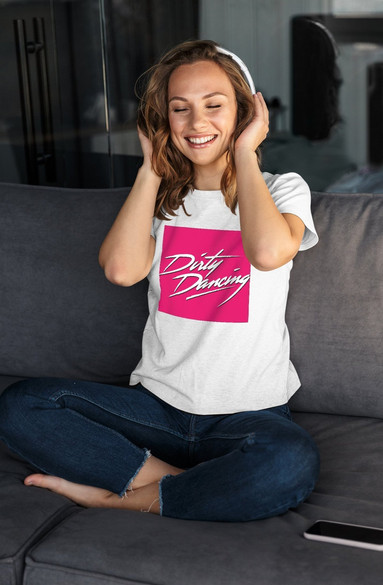 Bluzka damska z naszywką Dirty Dancing logo pink