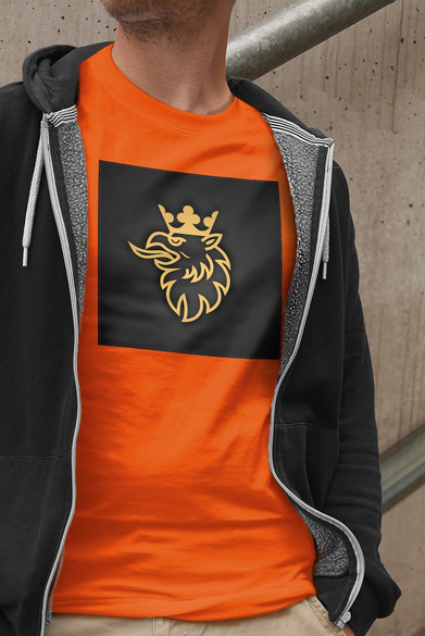 Koszulka z naszywką Scania logo gold