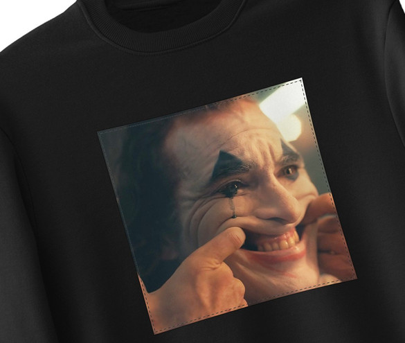 Bluza z naszywką Joker Happy face
