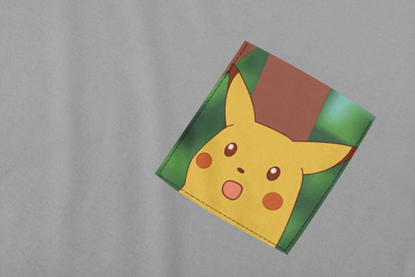Koszulka z kieszonką PIKACHU MEM