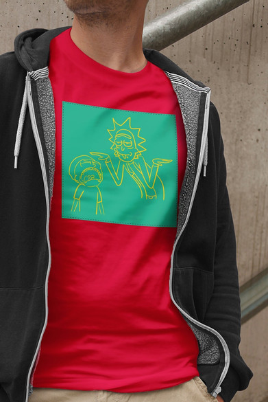Koszulka z naszywką Rick and Morty 06