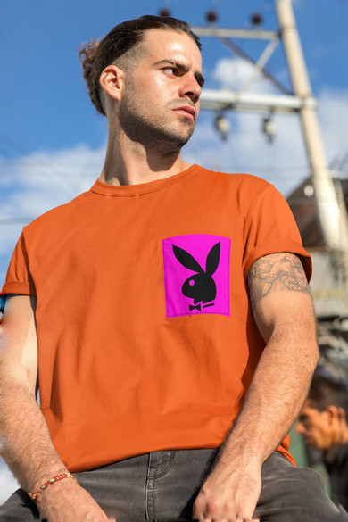 Koszulka z kieszonką PLAYBOY KRÓLICZEK 