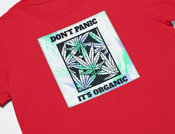 Koszulka z naszywką  Don't panic