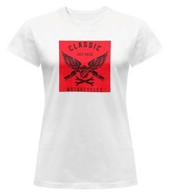 Bluzka damska z naszywką Cafe racer