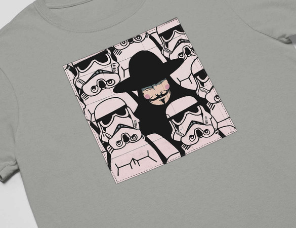 Koszulka z naszywką Anonymous