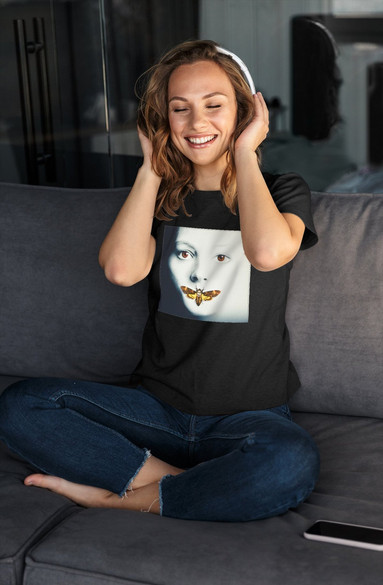 Bluzka damska z naszywką Milczenie owiec plakat