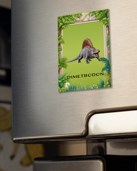 Magnes Dinozaury Dimetrodon personalizowane imieniem