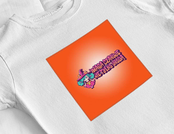 Bluzka damska z naszywką Uwaga czaruje nie..