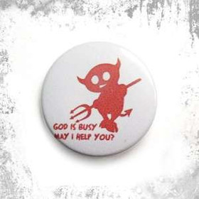 Przypinka GOD IS BUSY
