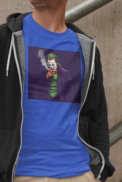 Koszulka z naszywką Joker Smoking