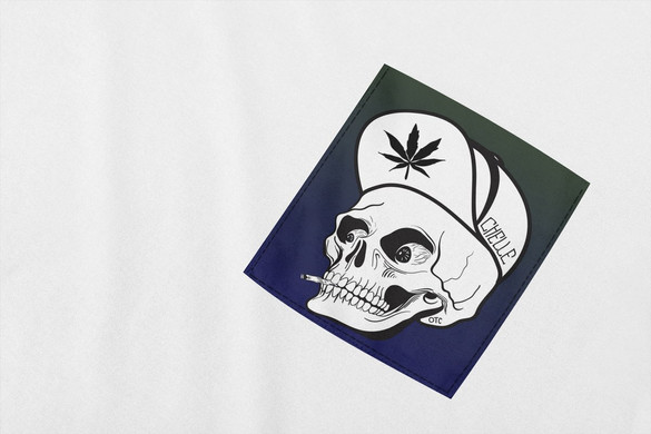 Koszulka z kieszonką STONED SKULL