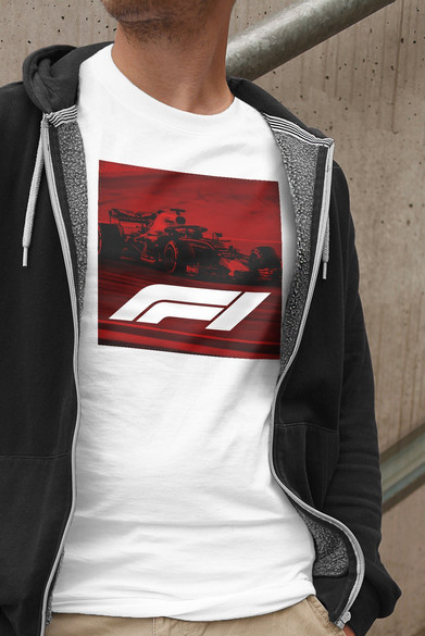 Koszulka z naszywką F1 poster
