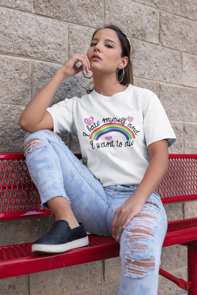 Koszulka I hate myself… + Twój napis