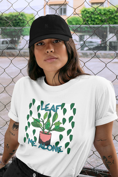 Koszulka z naszywką Leaf me alone