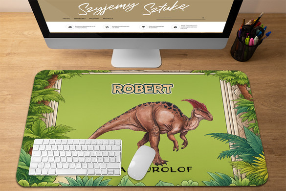 Podkładka Dinozaury Parazaurolof – dodaj imię 60x40cm