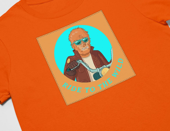 Koszulka z naszywką Ride to the wild